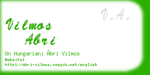 vilmos abri business card